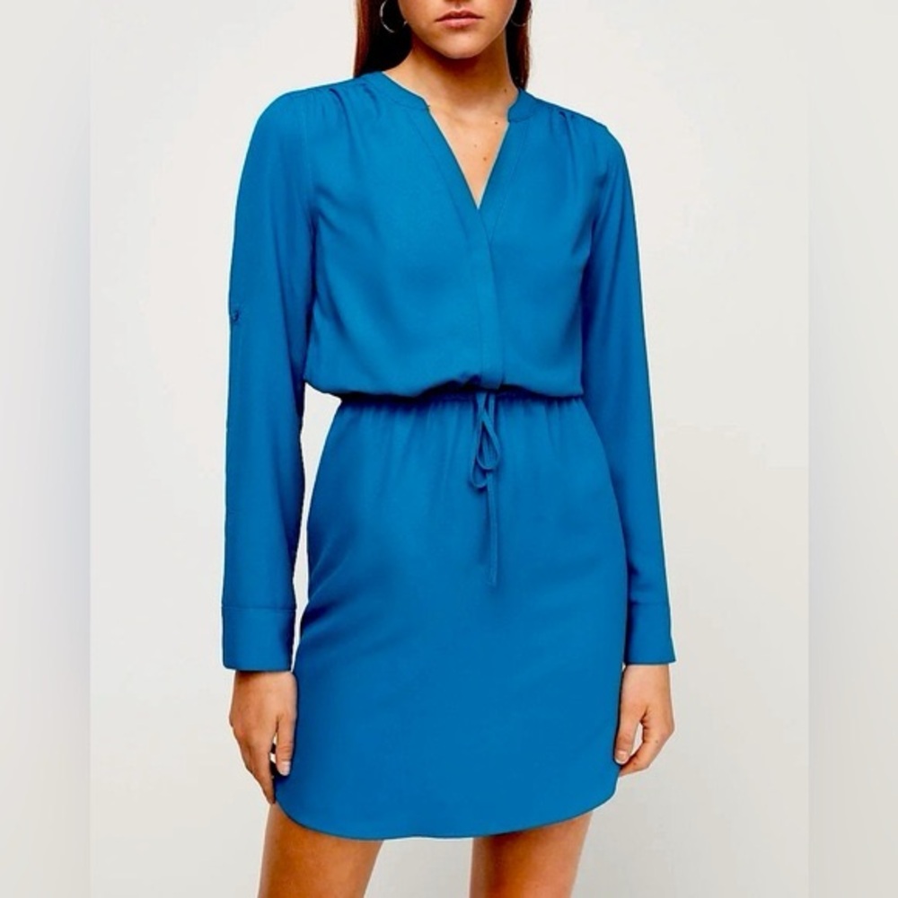 Express Teal Long Sleeve Dress